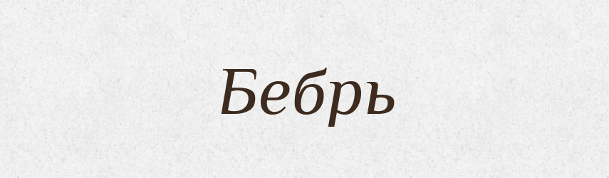 Бебрь — Рідні імена. Слов'янський іменослов