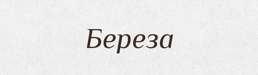 Береза — Рідні імена. Слов'янський іменослов