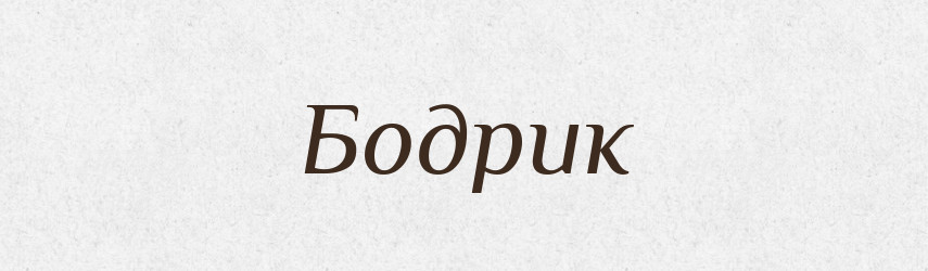 Бодрик — Рідні імена. Слов'янський іменослов