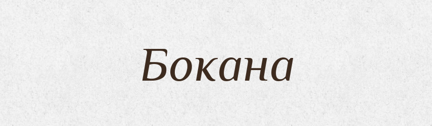 Бокана — Рідні імена. Слов'янський іменослов