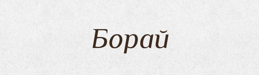 Борай — Рідні імена. Слов'янський іменослов