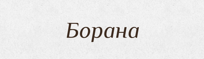 Борана — Рідні імена. Слов'янський іменослов
