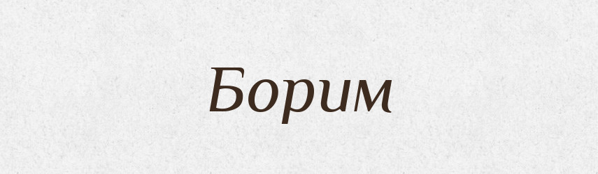 Борим — Рідні імена. Слов'янський іменослов