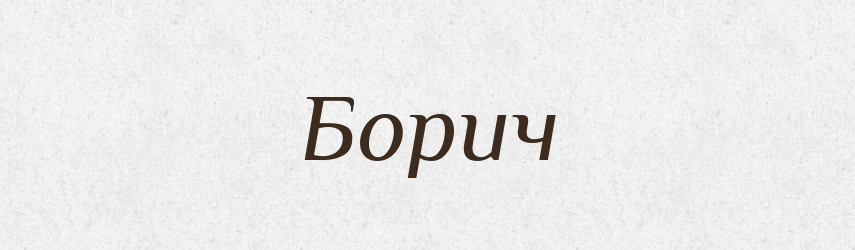 Борич — Рідні імена. Слов'янський іменослов