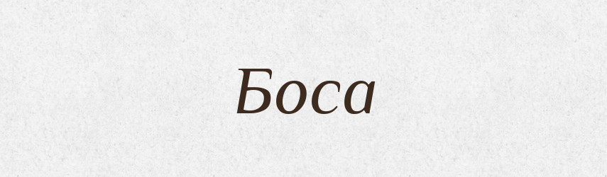 Боса — Рідні імена. Слов'янський іменослов