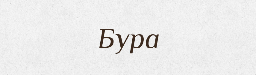 Бура — Рідні імена. Слов'янський іменослов