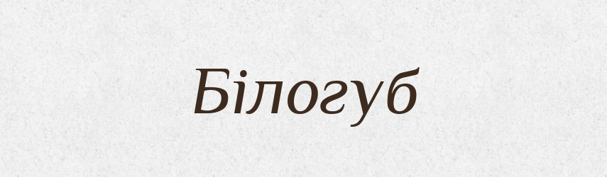 Білогуб — Рідні імена. Слов'янський іменослов