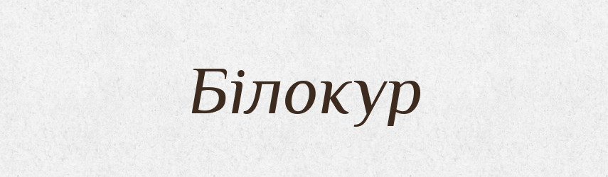 Білокур — Рідні імена. Слов'янський іменослов