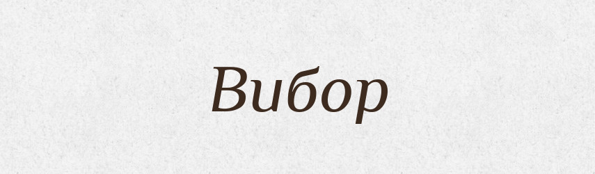 Вибор — Рідні імена. Слов'янський іменослов