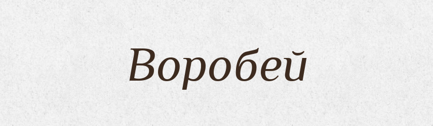 Воробей — Рідні імена. Слов'янський іменослов