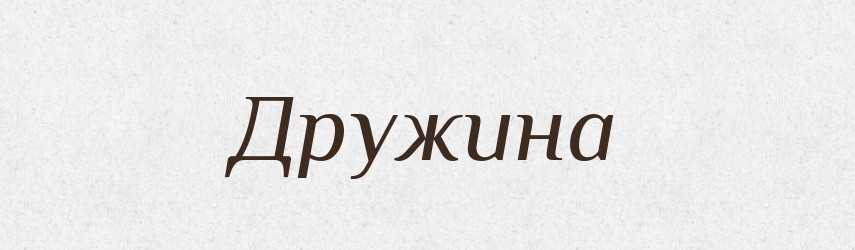 Дружина — Рідні імена. Слов'янський іменослов