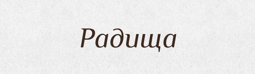 Радища — Рідні імена. Слов'янський іменослов