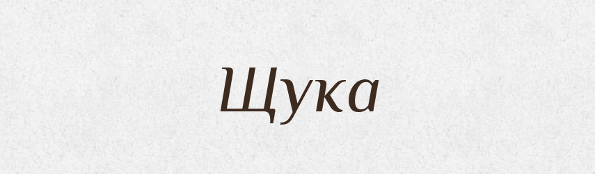 Щука — Рідні імена. Слов'янський іменослов